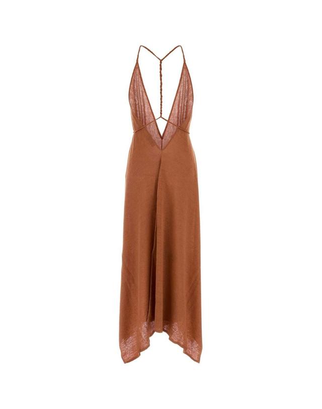 알라누이 [해외직구][X45]알라누이 LWHI048R26KNI0017373 BURN 여성 원피스 롱 미디 미니 드레스 Brick linen dress 착용컷