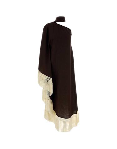 [해외직구][X45]탈러 마리모 TMPF2664154 CHOCOLATEIVORY 여성 원피스 롱 미디 미니 드레스 Brown linen Andres dress