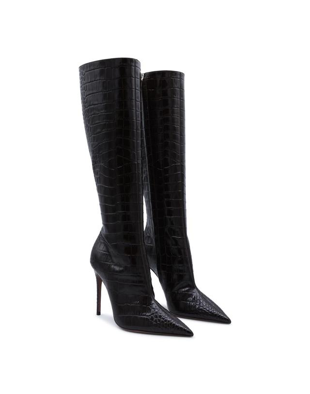 파리 텍사스 [해외직구][B47]파리텍사스 PX2046XCOCOEBANO 여성 앵클 롱 미디 부츠 EBONY LEATHER VERA BOOTS 착용컷