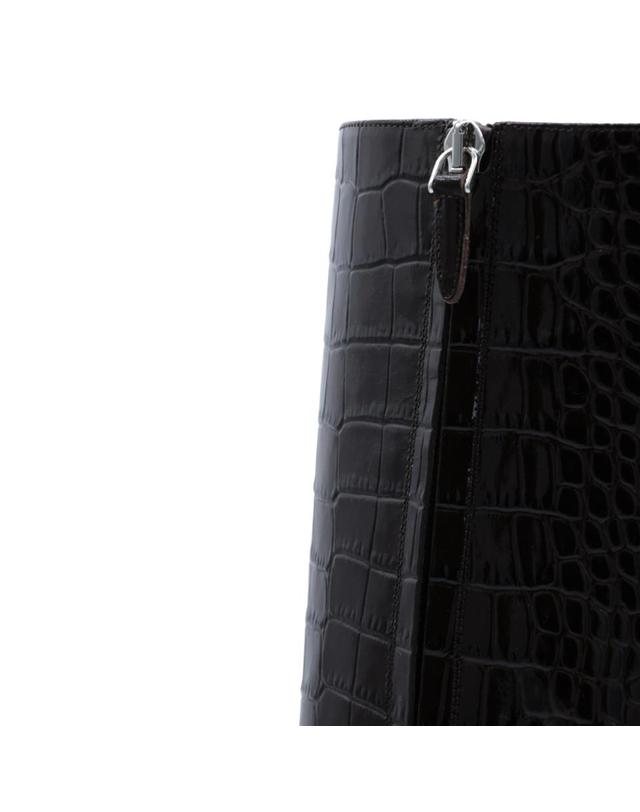 파리 텍사스 [해외직구][B47]파리텍사스 PX2046XCOCOEBANO 여성 앵클 롱 미디 부츠 EBONY LEATHER VERA BOOTS 착용컷