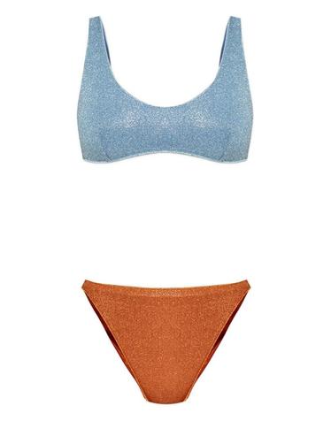 [해외직구][A94]OSEREE LZMF257CRYSTAL ORANGE 여성 비치웨어 수영복 OSEREE OSEREE Two Tone Bikini