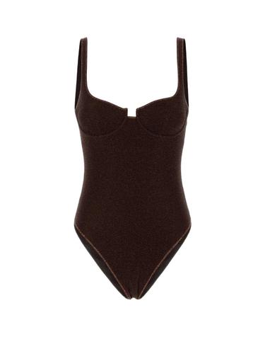 [해외직구][X45]OSEREE LAMF257 CHOCOLATE 여성 수영복 비키니 커버업 스윔웨어 Chocolate nylon blend swimsuit