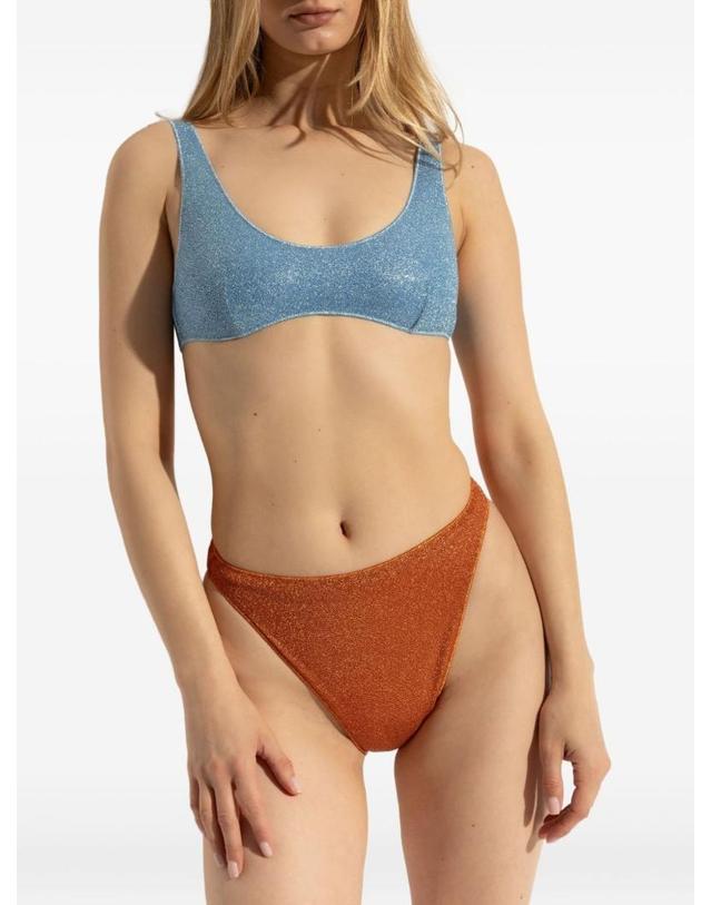 오세리 [해외직구][A94]OSEREE LZMF257CRYSTAL ORANGE 여성 비치웨어 수영복 OSEREE OSEREE Two Tone Bikini 착용컷