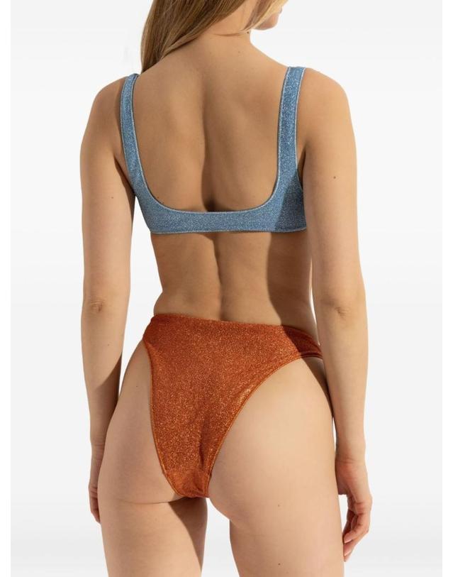 오세리 [해외직구][A94]OSEREE LZMF257CRYSTAL ORANGE 여성 비치웨어 수영복 OSEREE OSEREE Two Tone Bikini 착용컷