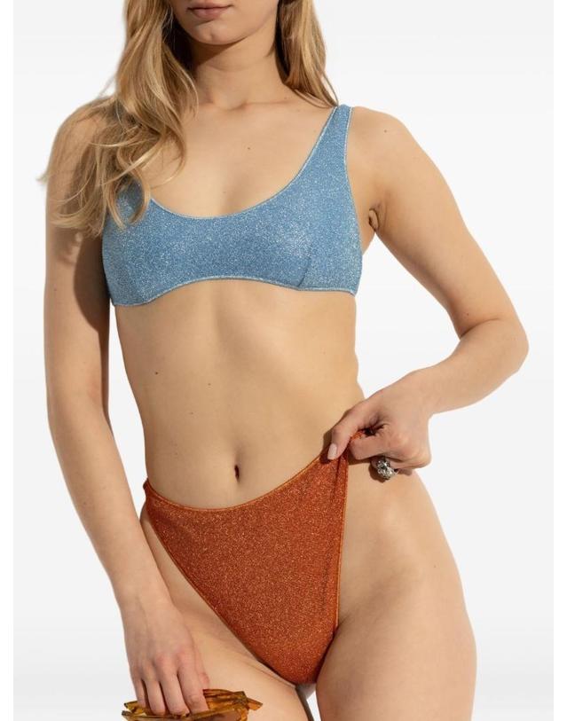 오세리 [해외직구][A94]OSEREE LZMF257CRYSTAL ORANGE 여성 비치웨어 수영복 OSEREE OSEREE Two Tone Bikini 착용컷