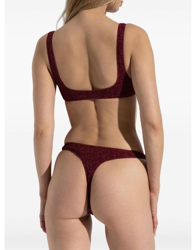 오세리 [해외직구][A94]OSEREE LTF257BURGUNDY 여성 비치웨어 수영복 OSEREE OSEREE Sporty Lumiere Bikini 착용컷