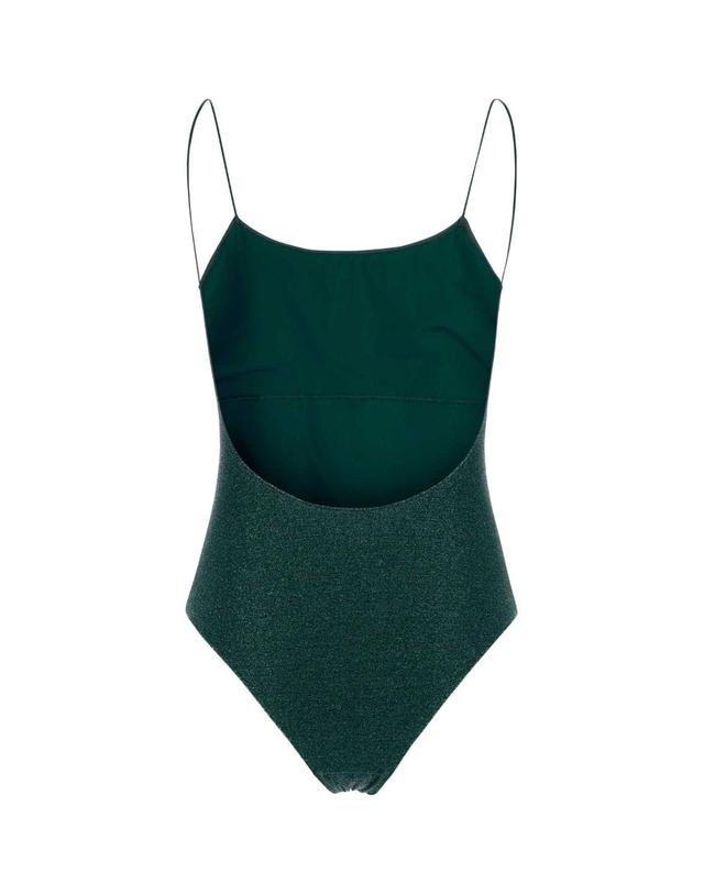 오세리 [해외직구][X45]OSEREE LIS601 PEACOCK 여성 수영복 비키니 커버업 스윔웨어 Petrol green nylon blend swimsuit 착용컷