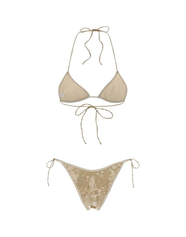 오세리 [해외직구][X45]OSEREE MKS261 NUDE 여성 수영복 비키니 커버업 스윔웨어 Embellished polyester Marylin bikini 착용컷