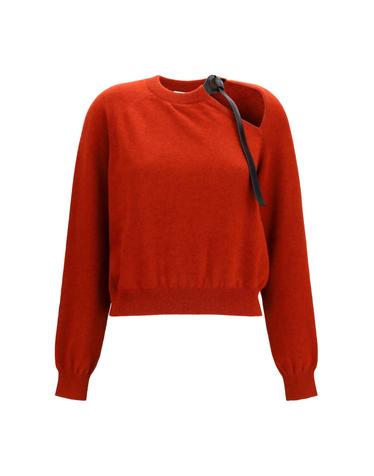 [해외직구][K68]FERRAGAMO 796197 001 여성 니트 스웨터 가디건 Crewneck Sweater with cut out detail