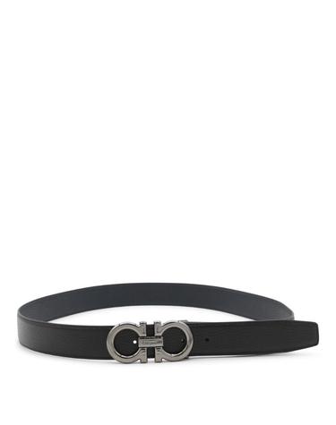 [해외직구][Q11]FERRAGAMO 687611679710015 남성 벨트 허리띠 BLACK LEATHER GANCINI BELT