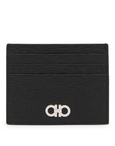 [해외직구][B47]FERRAGAMO 69891466A302004 남성 카드지갑 카드홀더 BLACK LEATHER GANCINI CARD HOLDER