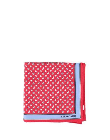 [해외직구][A94]FERRAGAMO 520181794643002 남성 손수건 포켓스퀘어 행커치프 FERRAGAMO FERRAGAMO Silk Pocket Handkerchief