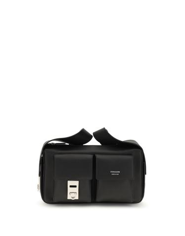 [해외직구][K68]FERRAGAMO 797412 001 남성 크로스백 숄더백 메신저백 Hug Buckle Utility Shoulder Bag