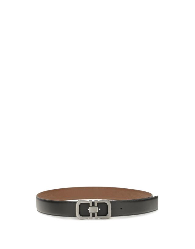 페라가모 [해외직구][K68]FERRAGAMO 795581 001 남성 벨트 허리띠 서스펜더 Reversible leather Belt with logo 착용컷