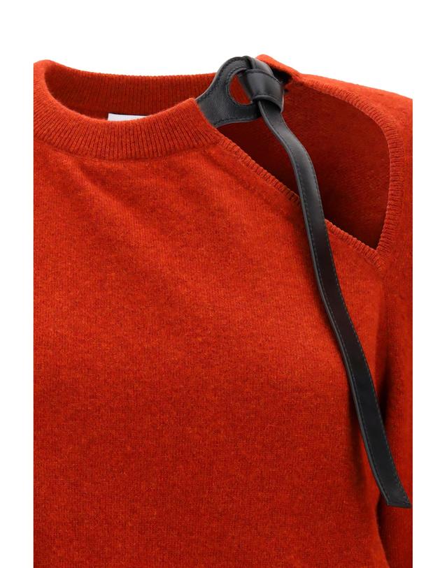 페라가모 [해외직구][K68]FERRAGAMO 796197 001 여성 니트 스웨터 가디건 Crewneck Sweater with cut out detail 착용컷