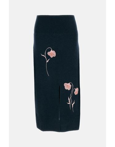 [해외직구][G95]에르뎀 PF26KS1130013021FORESTGREEN 여성 스커트 치마 EMBROIDERED MIDI PENCIL KNIT SKIRT