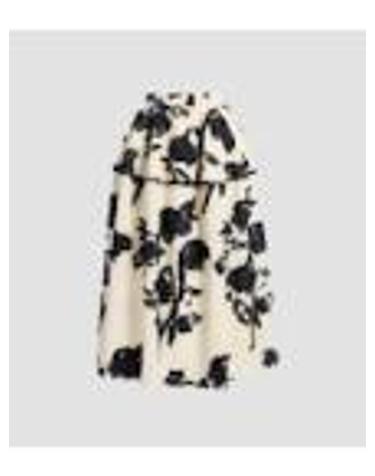 [해외직구][G95]에르뎀 PF26S3652558023IVORYNAVY 여성 스커트 치마 FIL COUPE POPLIN MIDI FULL SKIRT
