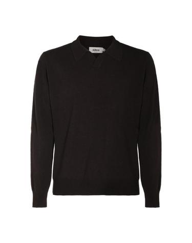 [해외직구][S27]ALTEA 266100439 남성 니트 가디건 브이넥니트 풀오버니트 스웨터 로고 DARK BROWN WOOL KNITWEAR
