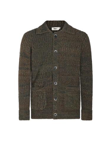 [해외직구][S27]ALTEA 266103643 남성 니트 가디건 브이넥니트 풀오버니트 스웨터 로고 DARK GREEN WOOL KNITWEAR