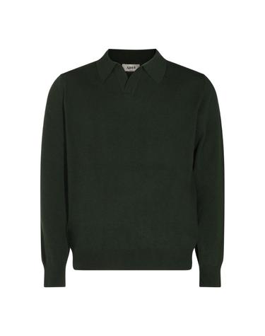 [해외직구][S27]ALTEA 266100446 남성 니트 가디건 브이넥니트 풀오버니트 스웨터 로고 DARK GREEN WOOL KNITWEAR