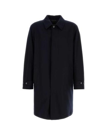 [해외직구][X45]브리오니 SORW0LOC334 4000 남성 코트 하프 롱 트렌치 오버 Navy blue stretch cashmere coat