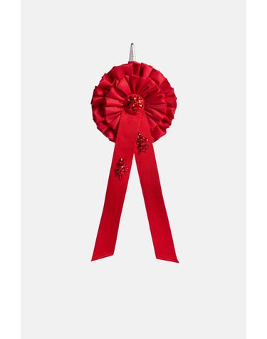 [해외직구][G95]시몬 로샤 COINPURSE3TB0761REDRED 여성 키링 키홀더 백참 RIBBON ROSETTE COIN PURSE WITH EMB