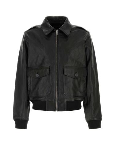 [해외직구][X45]아페쎄 PXCDGH32089 LZZ 남성 데님 패딩 베스트 다운 블레이저 봄버 Black leather Gael jacket