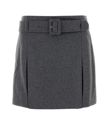 [해외직구][X45]아페쎄 WOAPNF06464 PLA 여성 스커트 치마 롱 미디 미니스커트 Grey flannel Cecile mini skirt
