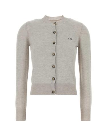 [해외직구][X45]아페쎄 WVBEPF22346 PLB 여성 스웨터 니트 가디건 Melange grey wool blend Rosa cardigan