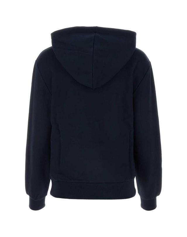 아페세 [해외직구][X45]아페쎄 COHBNM27908 TIQ 여성 스웨트셔츠 맨투맨 후드 스웻셔츠 Midnight blue cotton sweatshirt 착용컷