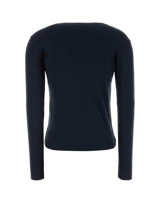 아페세 [해외직구][X45]아페쎄 COHPFF26591 IAK 여성 스웨터 니트 가디건 Navy blue cotton Cora cardigan 착용컷