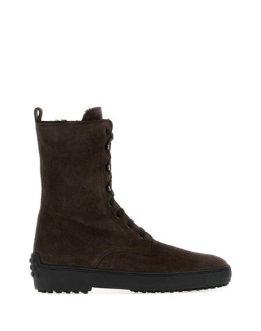 [해외직구][X45]토즈 XXW84L0JT50RE0 S808 여성 앵클부츠 미들 롱부츠 니하이부츠 Dark brown suede ankle boots