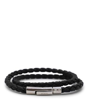 [해외직구][B47]토즈 XEMB1900200FLRB999 남성 악세사리 팔찌 브레이슬릿 BLACK LEATHER BRACELET