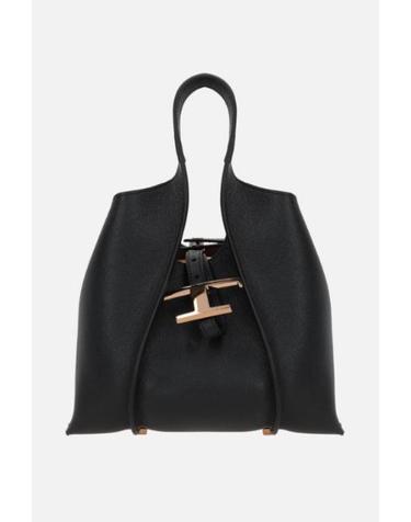 [해외직구][E32]토즈 XBWTSBA9100Q8EB999 여성 숄더백 크로스 탑핸들백 토트백 로고 가방 TODS Timeless mini handbag in grainy leather