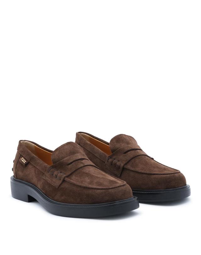 토즈 [해외직구][B47]토즈 XXW20L0IP70RE0S611 여성 로퍼 뮬 단화 DEEP BROWN SUEDE LOAFER 착용컷