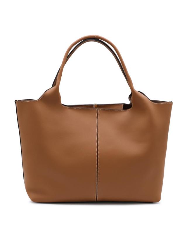 토즈 [해외직구][B47]토즈 XBWEBRA0250UBL2L83 여성 탑핸들백 토트백 BEIGE LEATHER MEDIUM TOTE 착용컷