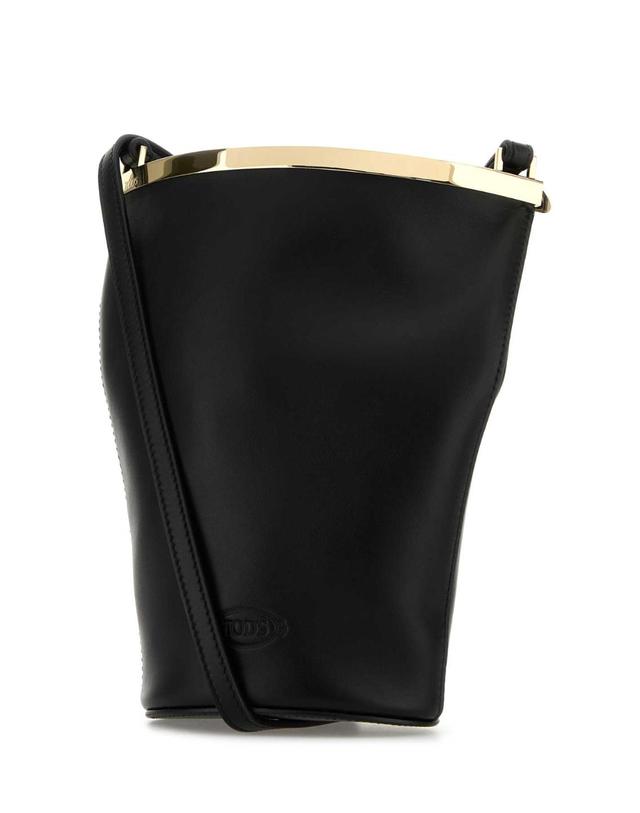 토즈 [해외직구][X45]토즈 XBWCRNK0100UCT B999 여성 숄더백 크로스백 버킷백 탑핸들백 Black leather Magenta bucket bag 착용컷