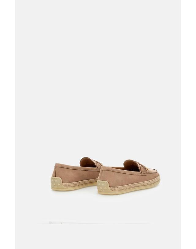 토즈 [해외직구][G95]토즈 XXW92K0JV70UFQM027 여성 에스파드류 로퍼 LEATHER AND RAFFIA LOAFER 착용컷
