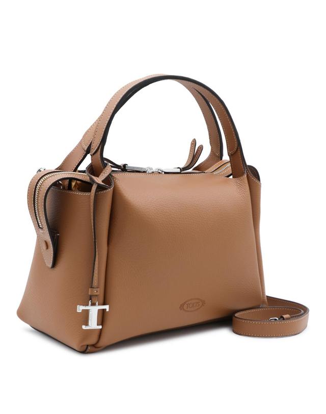토즈 [해외직구][Q11]토즈 XBWAPAU9200QRIS410 여성 탑핸들백 가방 DARK BROWN LEATHER APA SMALL TOP HANDLE BAG 착용컷