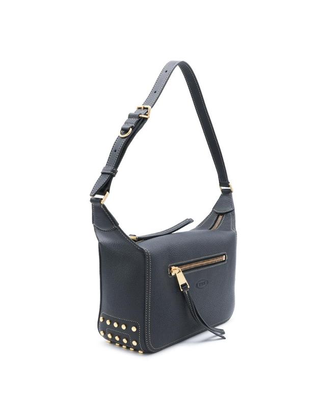 토즈 [해외직구][B47]토즈 XBWGMTH0100VROB999 여성 토트백 탑핸들백 숄더백 쇼퍼백 BLACK LEATHER METAL DOTS SHOULDER BAG 착용컷