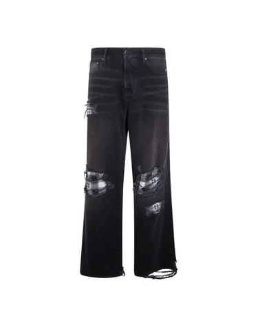 [해외직구][S27]아미리 AMBMJE1033598 남성 데님 청바지 진 와이드진 스트레이트진 바지 플레어진 BLACK COTTON JEANS