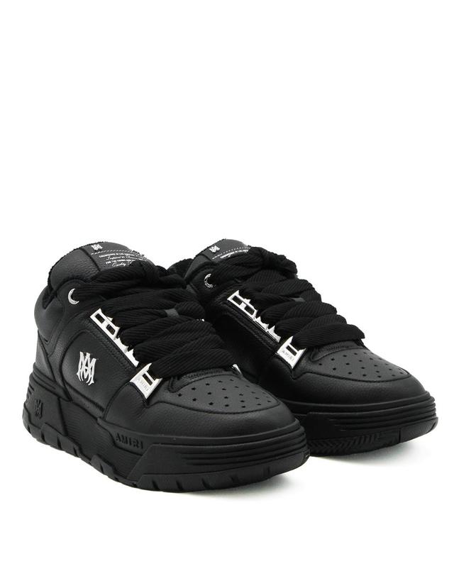 아미리 [해외직구][B47]아미리 AMFOSR1152001 남성 로우탑 스니커즈 BLACK LEATHER METALLIC MA 1 SNEAKERS 착용컷