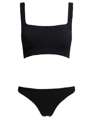 [해외직구][V90]훈자지 XANDRA BIKINICRINKLEBLACK 여성 수영복 원피스 비키니 스윔웨어 Beachwear