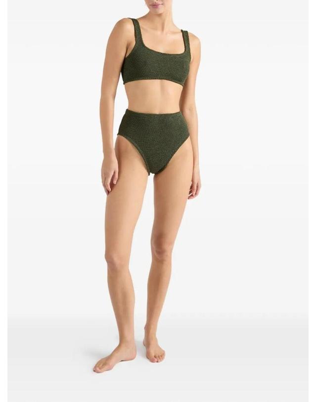 훈자 지 [해외직구][A94]훈자지 PATRICIA BIKINIMETALLIC KHAKI 여성 비치웨어 수영복 HUNZA G HUNZA G Patricia Bikini 착용컷