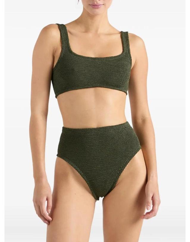 훈자 지 [해외직구][A94]훈자지 PATRICIA BIKINIMETALLIC KHAKI 여성 비치웨어 수영복 HUNZA G HUNZA G Patricia Bikini 착용컷