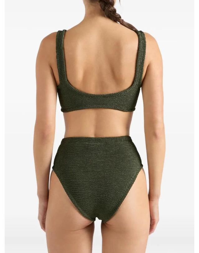 훈자 지 [해외직구][A94]훈자지 PATRICIA BIKINIMETALLIC KHAKI 여성 비치웨어 수영복 HUNZA G HUNZA G Patricia Bikini 착용컷