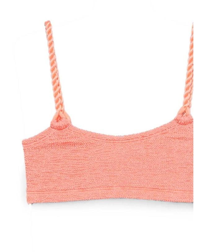 훈자 지 [해외직구][A94]훈자지 PHOEBE BIKINI AMETALLIC CORAL 여성 비치웨어 수영복 HUNZA G HUNZA G Phoebe Bikini 착용컷
