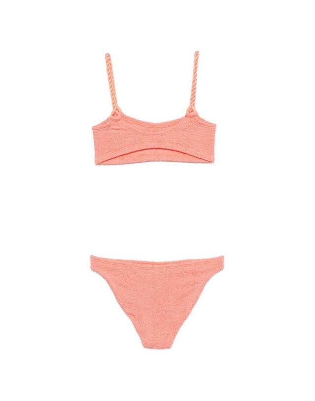 훈자 지 [해외직구][A94]훈자지 PHOEBE BIKINI AMETALLIC CORAL 여성 비치웨어 수영복 HUNZA G HUNZA G Phoebe Bikini 착용컷