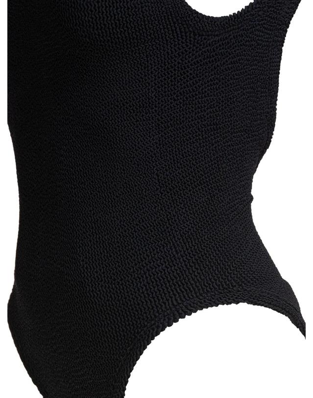훈자 지 [해외직구][V90]훈자지 SQUARE NECK SWIMCRINKLEBLACK 여성 수영복 원피스 비키니 스윔웨어 Beachwear 착용컷