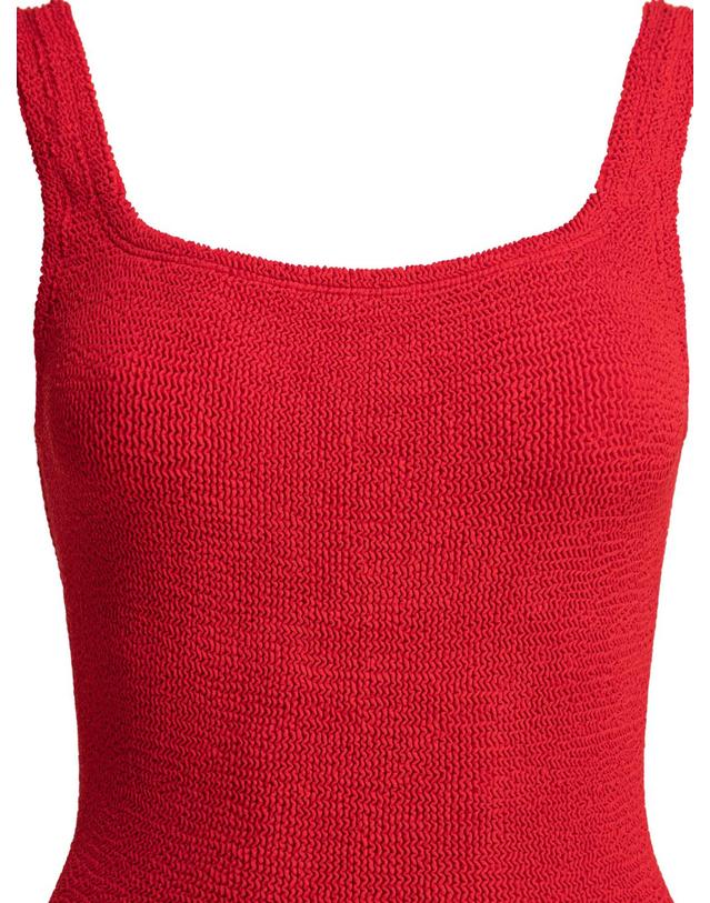 훈자 지 [해외직구][V90]훈자지 SQUARE NECK SWIMCRINKLERED 여성 수영복 원피스 비키니 스윔웨어 Beachwear 착용컷
